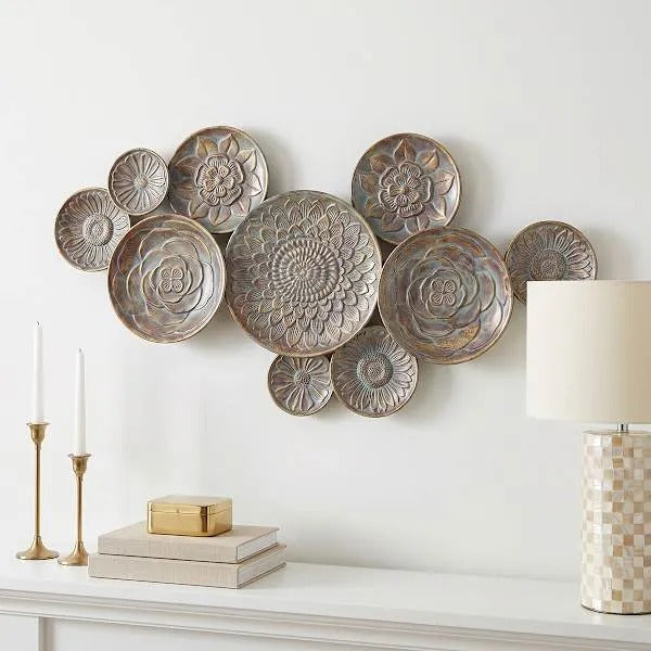 Metal Floral Wall Decor, 50 Inch