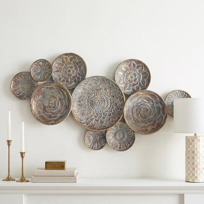 Metal Floral Wall Decor, 50 Inch