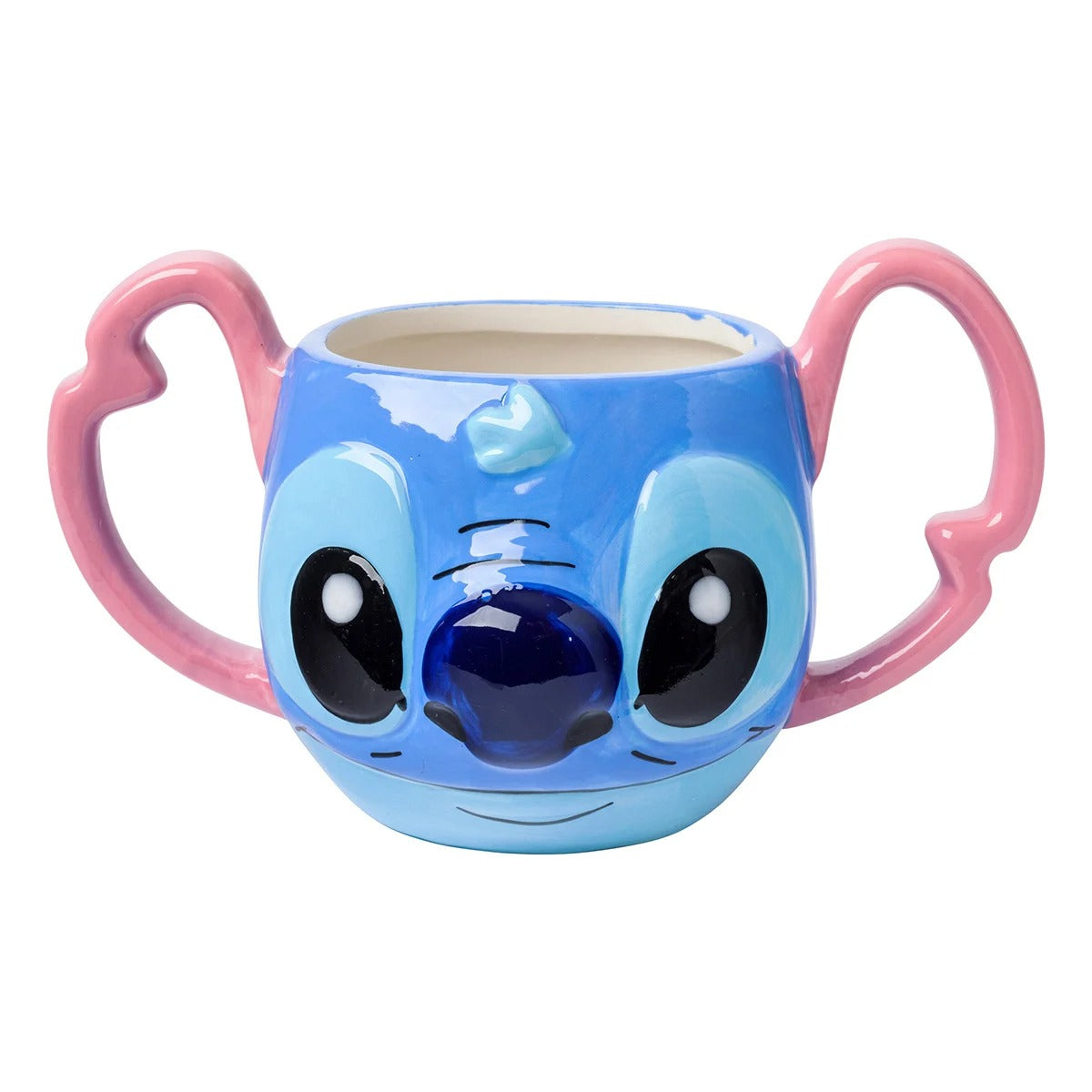 Blue Character Ceramic Mug With 3D Face And Ear Handles, 7.8 Inch
