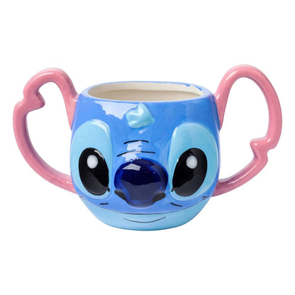 Blue Character Ceramic Mug With 3D Face And Ear Handles, 7.8 Inch