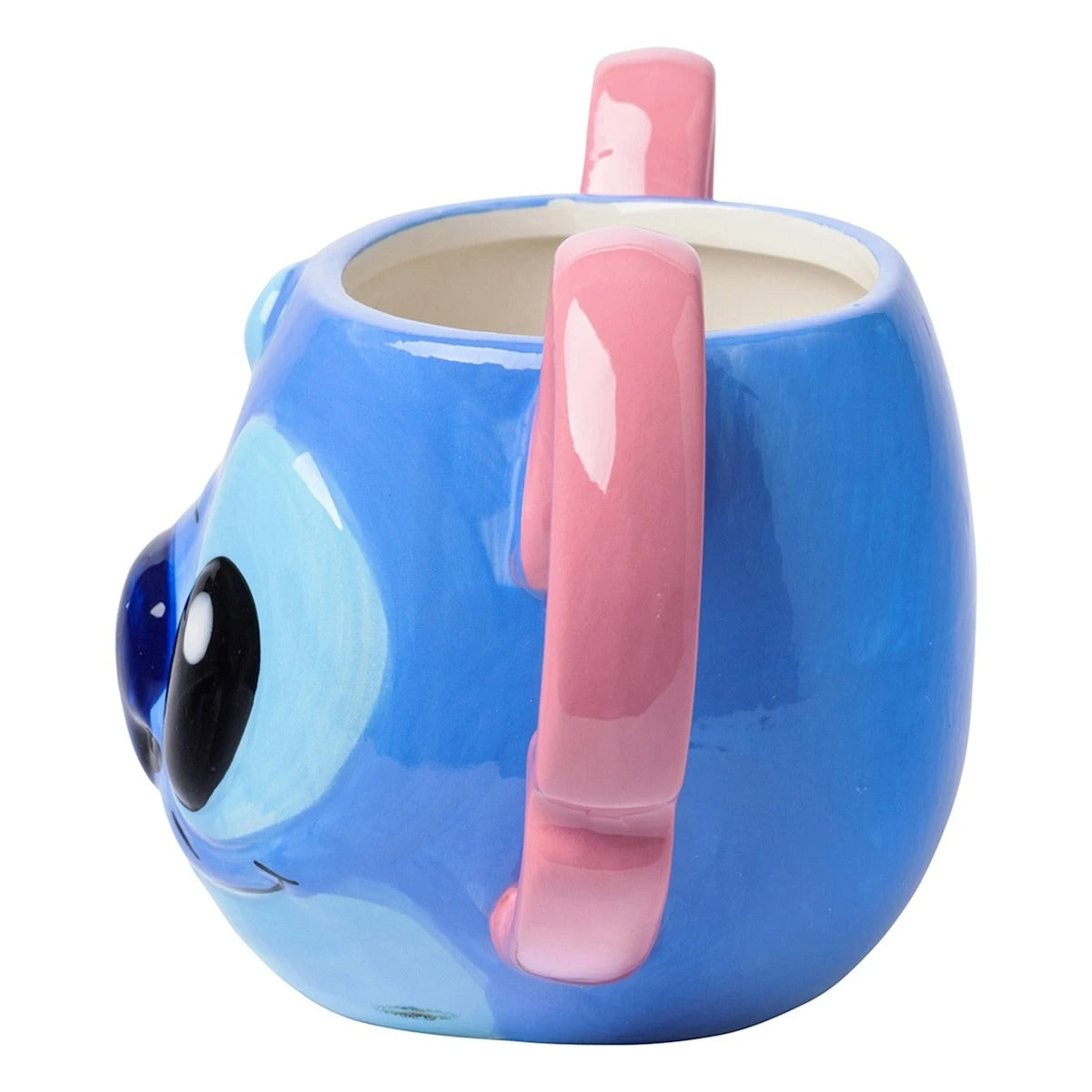 Blue Character Ceramic Mug With 3D Face And Ear Handles, 7.8 Inch