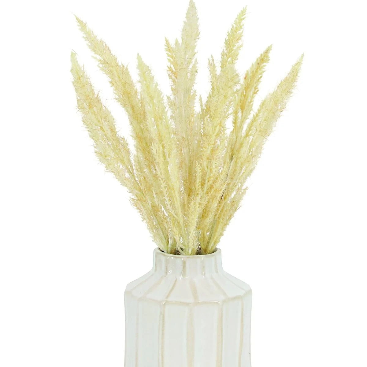 Artificial Beige Astilbe Floral Arrangement in Ceramic Pot, 15 Inch