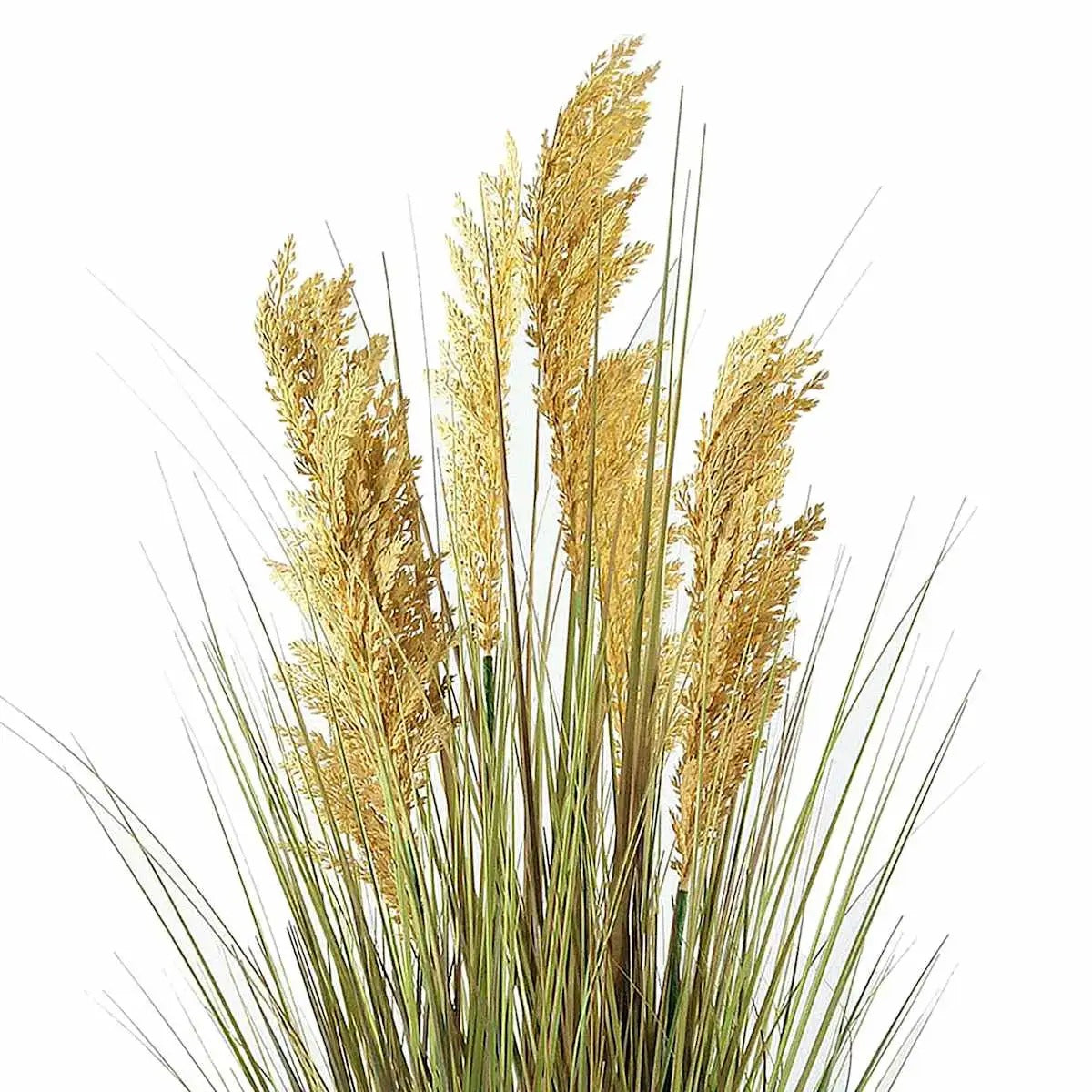 Artificial Onion Grass Floor Plant in Woven Basket, 38.5 Inch