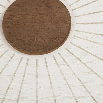 Mountain And Sun Wood Wall Art, 20 Inch